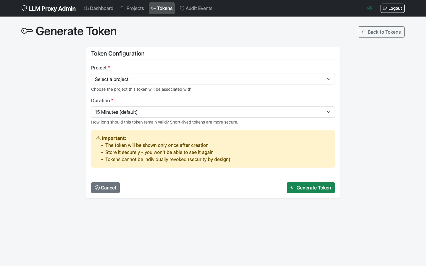 Generate Token